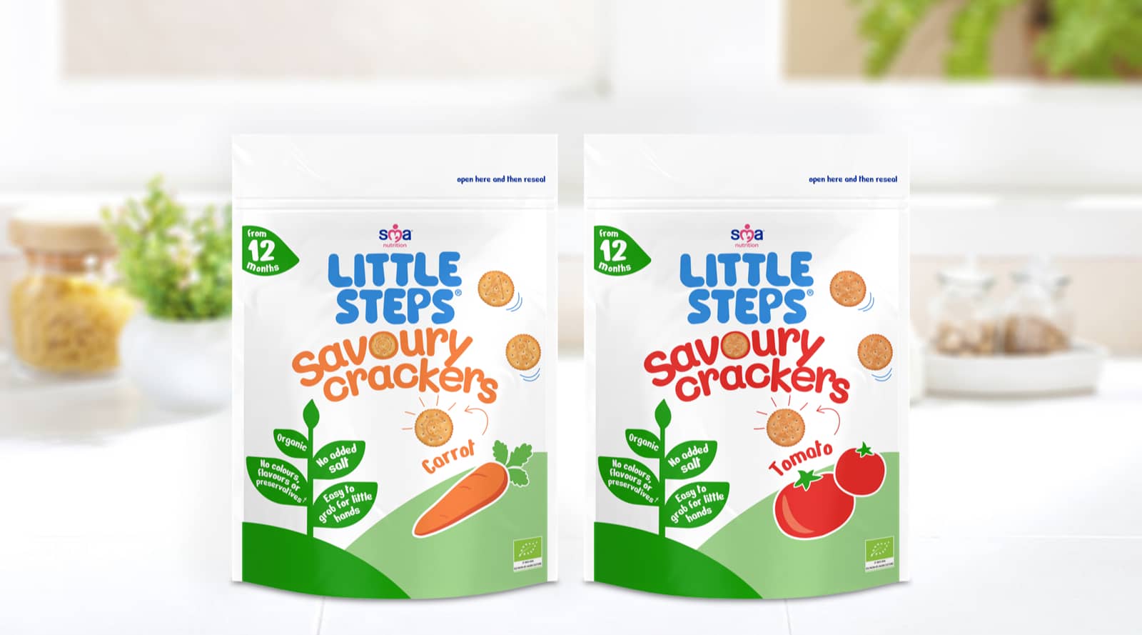 LITTLE STEPS Organic Savoury Crackers | SMA Baby