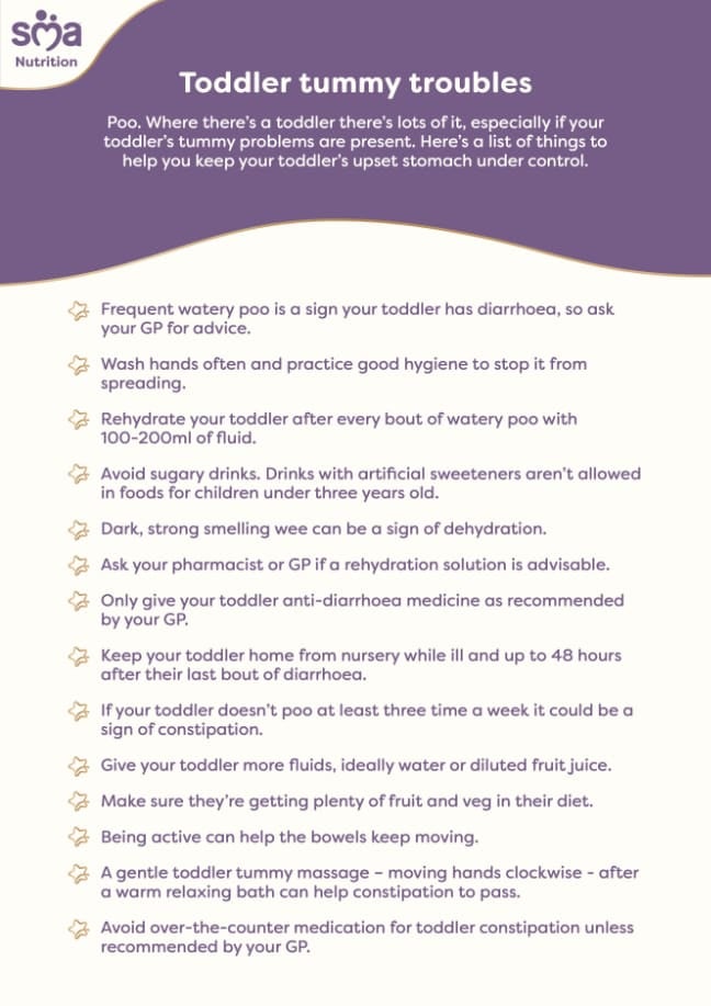 How to Help Your Toddler with Their Tummy Troubles - Toddler Checklist - PDF Preview